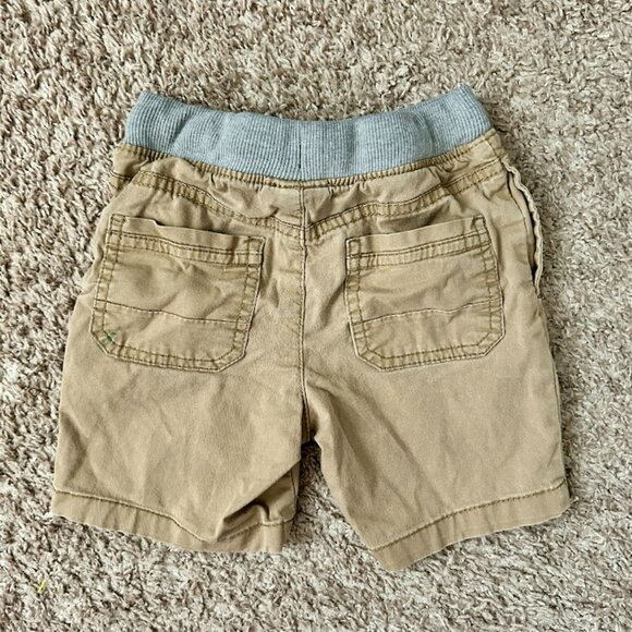 Boys' Khaki Shorts with Elastic Waist and Drawstring I Size 4T I Cat & Jack - Picture 4 of 4